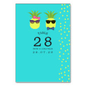 Türkis- und Zitronensommer-Tischnummer Tischnummer (Vorderseite)