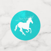 Türkis Unicorn Hochzeitstisch Confetti Konfetti (Klein Vorderseite)