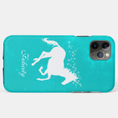 Türkis Unicorn Personalisiert Case-Mate iPhone Hülle (Rückseite (Horizontal))