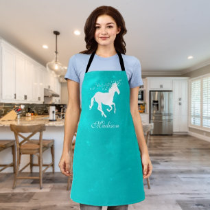 Türkis Unicorn Personalisierte Schürze