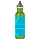 Türkis Union Jack Britische Flagge Anpassen Edelstahlflasche (Rechts)