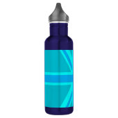 Türkis Union Jack Britische Flagge Anpassen Trinkflasche (Links)