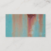 Türkis verrostete Metall Visitenkarte (Rückseite)