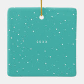 Türkis Vibranly Blue | Leichtes und Verheiratetes  Keramikornament (Rückseite)