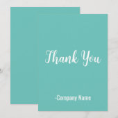 Türkis Vielen Dank Feiertagskarte (Vorne/Hinten)