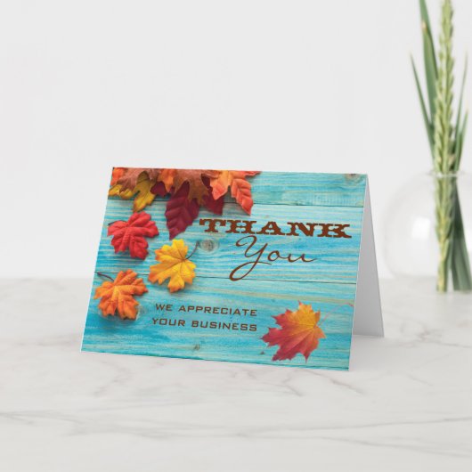 Türkis Vielen Dank für Ihre Begrüßung Dankeskarte (Vorderseite)