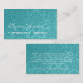 Türkis-Vintage Geschäfts-Karten Visitenkarte (Vorne/Hinten)