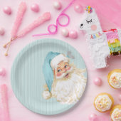 Türkis Vintager Viktorianischer Weihnachtsmann Sha Pappteller (Party)