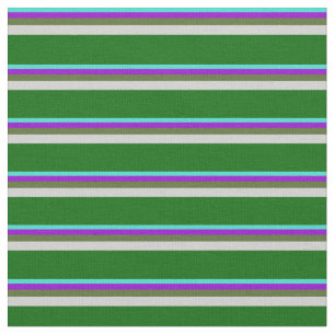 Türkis, Violett, Olive Green, Grau & Dunkelgrün Stoff
