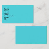 Türkis Visitenkarte (Vorne/Hinten)