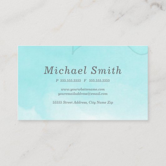 Türkis Visitenkarte (Rückseite)