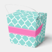 Türkis, was Marokkanisch #5 Hot Pink2 Name Monogra Geschenkschachtel (Rückseite)