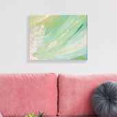 Türkis-Wasserfall Canvas Print Leinwanddruck (Insitu (Wohnzimmer))