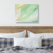 Türkis-Wasserfall Canvas Print Leinwanddruck (Insitu (Schlafzimmer))