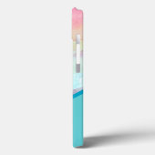 Türkis Wasserfarbe Personalisiert Case-Mate iPhone Hülle (Rückseite / Links)