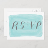 Türkis-Wasserfarben-Reaktion Postkarte (Vorne/Hinten)