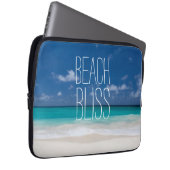 Türkis-Water Beach Bliss Laptopschutzhülle (Vorne Rechts)
