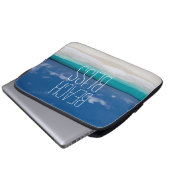 Türkis-Water Beach Bliss Laptopschutzhülle (Vorne Knopf)