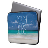 Türkis-Water Beach Bliss Laptopschutzhülle (Vorderseite Links)