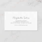 Türkis Watercolor Chrysanthema Visitenkarte (Rückseite)