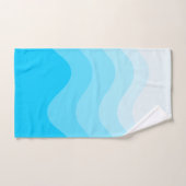 Türkis Wavey Stripe Modern Badhandtuch Set (Handtuch)