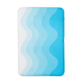Türkis Wavey Stripe Modern Bath Mat Badematte (Vorderseite Vertikal)