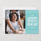 Türkis | Weihnachtsgebäck Foto Feiertagskarte (Vorderseite)