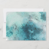 Türkis Weihnachtssee & Grüße Moderne Chic Feiertagskarte (Rückseite)