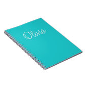 Türkis Weiß Aquamarin Personalisiert Notizblock (Rechte Seite)