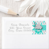 Türkis, Weiß und Grau Elefant Babydusche 2 (Insitu)