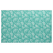 Türkis-Weiß-Vintages Paisley-Muster Stoff (Yard (91,4 cm))