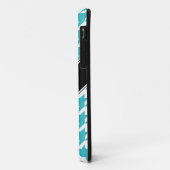 Türkis & Weißes Hahnentrittmuster iPhone 5 Fall Case-Mate iPhone Hülle (Hinten/Links)