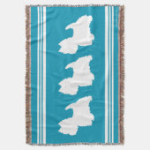 Türkis Westies Decke (Vorderseite Vertikal)