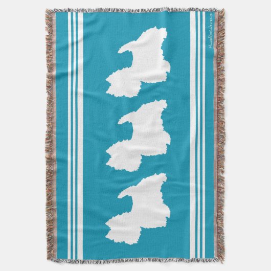 Türkis Westies Decke (Vorderseite Vertikal)