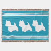 Türkis Westies Decke (Vorderseite)