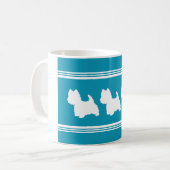 Türkis Westies Kaffeetasse (Vorderseite Links)