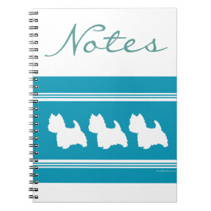 Türkis Westies Notizblock