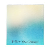 Türkis White Aqua Blue Beach Hochzeit Notizblock (Vorderseite)