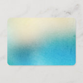 Türkis White Aqua Blue Beach Wedding UAWG Begleitkarte (Rückseite)