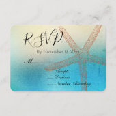 Türkis White Aqua Blue Beach Wedding UAWG Begleitkarte (Vorderseite)