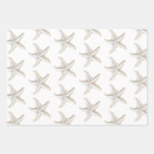 Türkis White Aqua Blue Beach Weißer Starfish Geschenkpapier Set (Vorderseite 3)