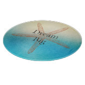 Türkis White Aqua Blue Starfish Beach Schneidebrett (Ecke)