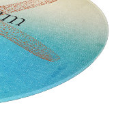 Türkis White Aqua Blue Starfish Beach Schneidebrett (Ecke)