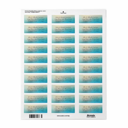 Türkis White Aqua Blue Wedding (Vorne)