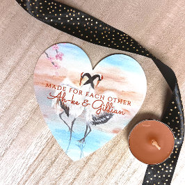 Türkis White Beige asiatische Tancho Cranes Untersetzer