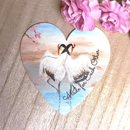 Türkis White Beige asiatische Tancho Cranes Untersetzer