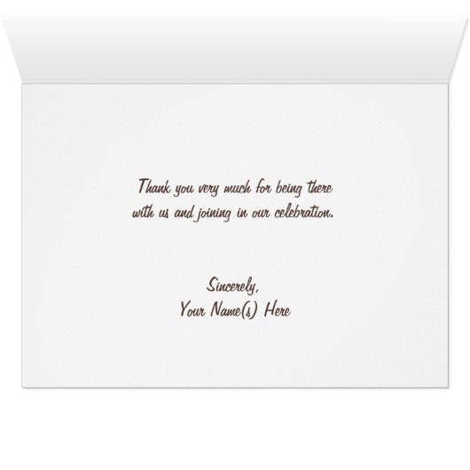 Türkis & White Gingham Leinwand Danke, Card (Innenansicht Horizontal (Unten))