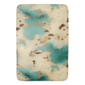 Türkis White Gold Cowhid Badematte (Vorderseite Vertikal)