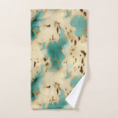 Türkis White Gold Cowhid Badhandtuch Set (Handtuch)