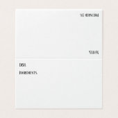 Türkis White Polka Dot Potluck Dish Rezept Card Visitenkarten (Außenseite Aufgefaltet)